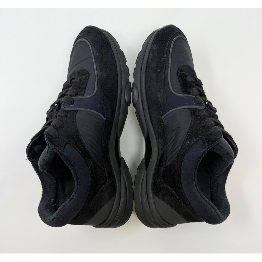Chanel CC Triple Black Suede Trainer Sneaker Size 8 US 38 EU - Picture 4 of 9